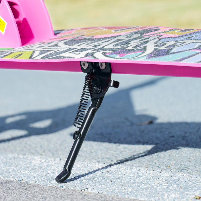 AIYAPLAY Foldable Kids Scooter with Adjustable Handlebar, 200mm Big Wheel, Rear Fender Brake, Gift for Ages 6-12 Years, Pink