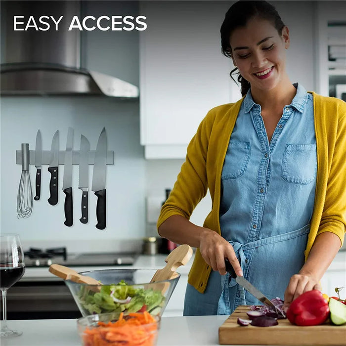 Stainless Steel Magnetic Knife Strip – Wall-Mount Holder (300/400/500mm)