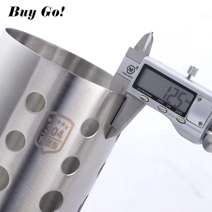 Stainless Steel Kitchen Utensil Holder – Drain Tube for Chopsticks, Spoons & Forks