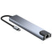 USB‑C 8‑in‑1 Hub — HDMI 4K@30Hz, 100W PD, RJ45 100Mbps, Dual SD/TF, USB 3.0