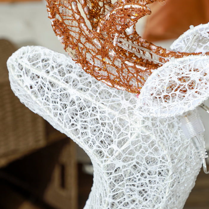 Outsunny 170 LED Light Reindeer and Sleigh Christmas Decoration | Aosom UK