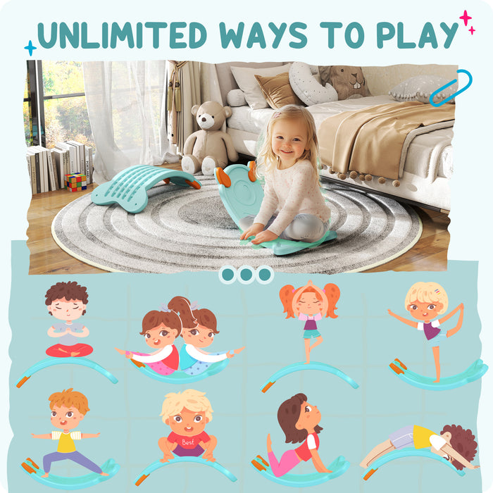 AIYAPLAY Balance Board for Kids Balance Training & Sensory Play, Light Blue