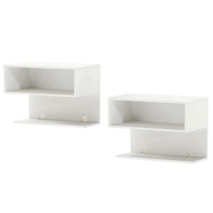 Modern Floating Nightstand with Storage Shelves for Living Room and Bed Room-