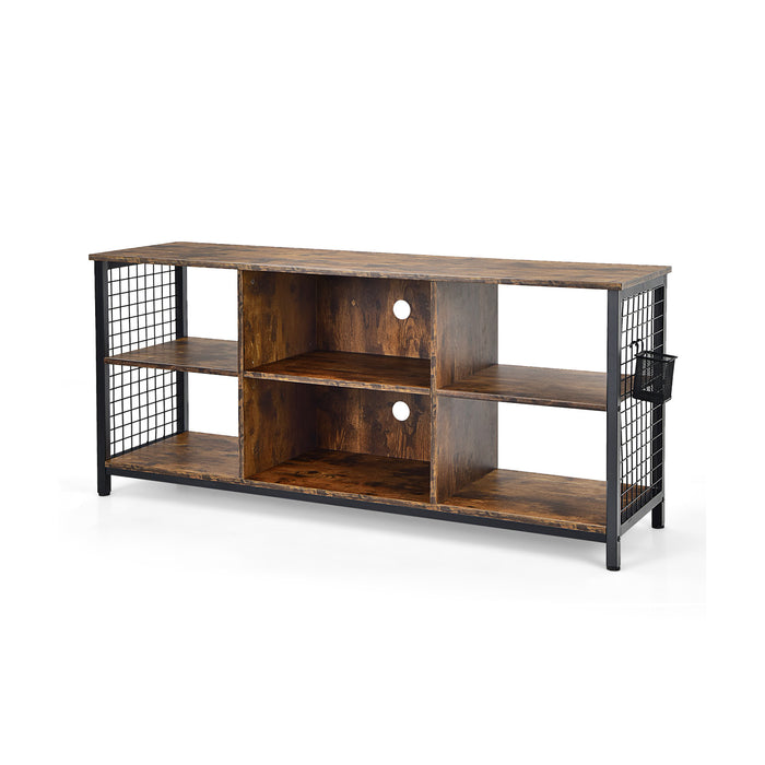 140cm Industrial TV Stand for Home Living Room Bedroom-