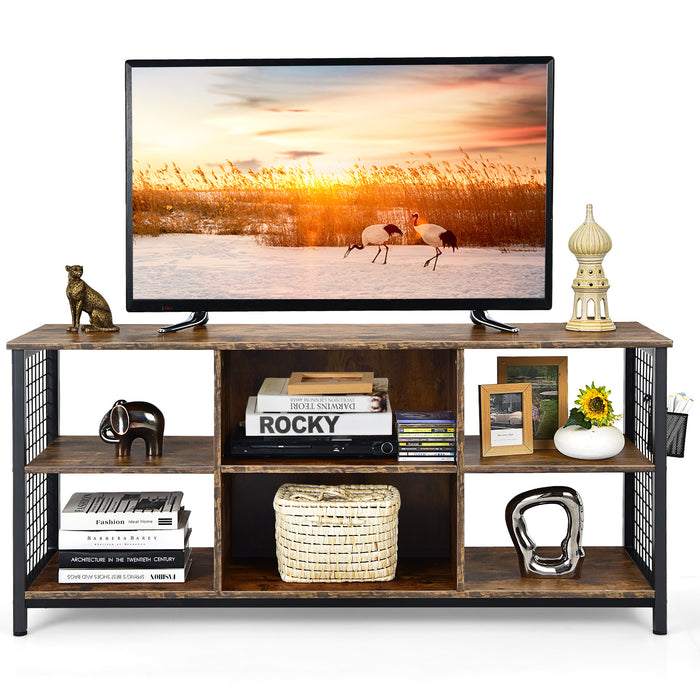 140cm Industrial TV Stand for Home Living Room Bedroom-