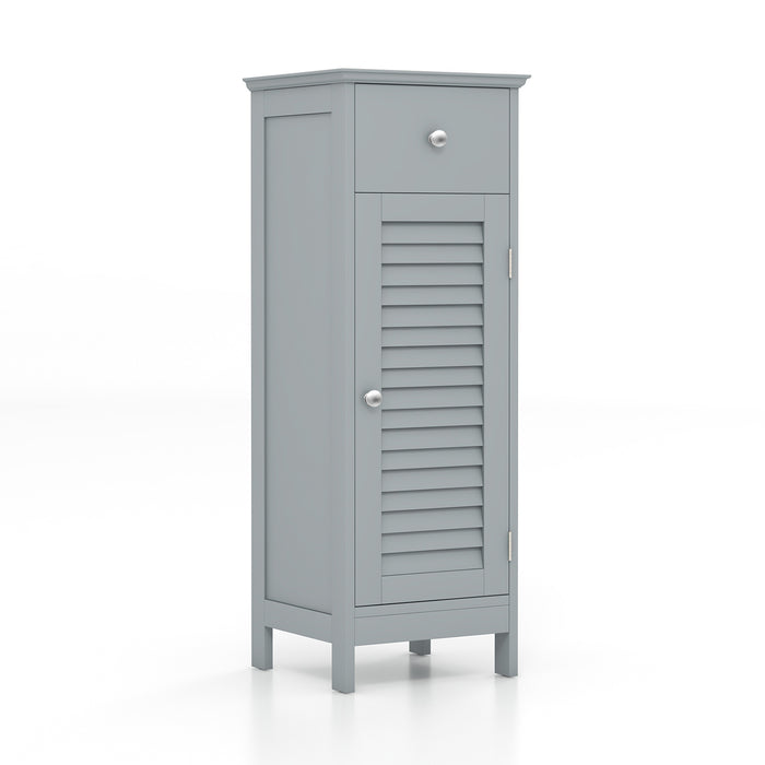 Freestanding Storage Organizer Unit with Adjustable Shelf for Entryway-