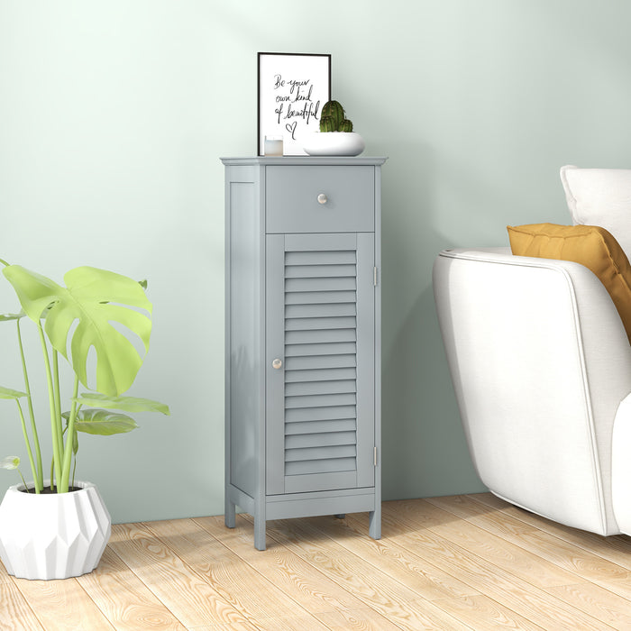 Freestanding Storage Organizer Unit with Adjustable Shelf for Entryway-