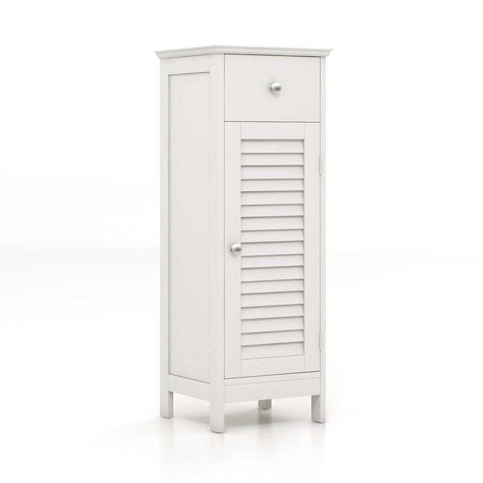 Freestanding Storage Organizer Unit with Adjustable Shelf for Entryway-
