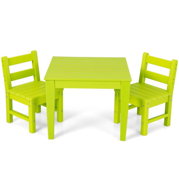 3-Piece Blue Set - Kids Dining and Painting Table & Chair - Perfect for Children's Art and Mealtime Events
