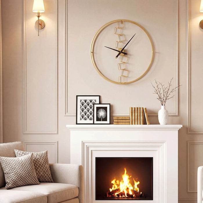 Nordic Style Large Wall Clock Battery-Operated for Living Room Bedroom-