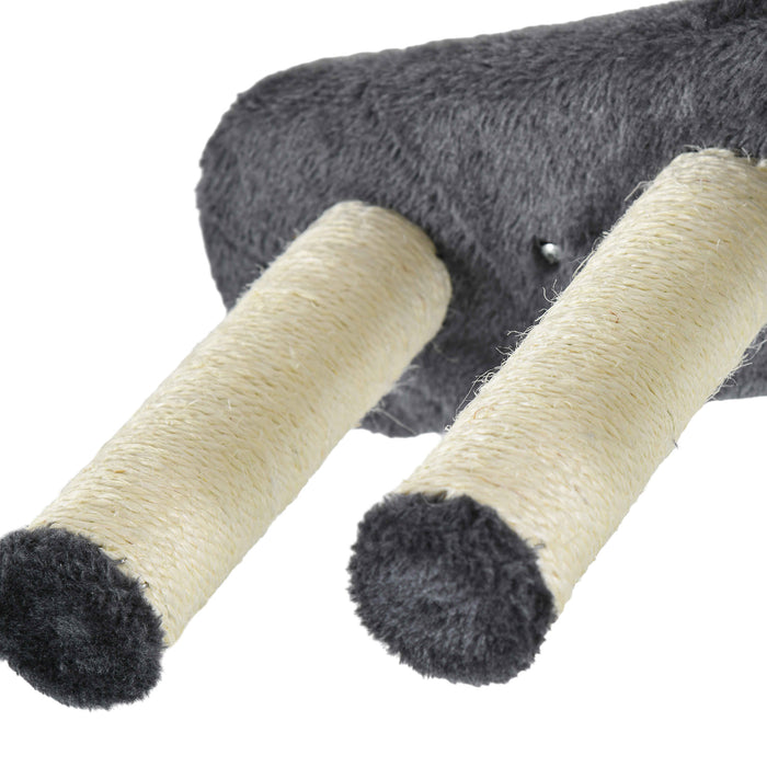 Wall-Mounted Cat Shelving Set with Accessories - Includes Scratching Post, Hammock, and Cozy Nest in Dark Grey - Perfect for Playful Felines & Space-Saving Pet Furniture