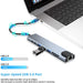 USB‑C 8‑in‑1 Hub — HDMI 4K@30Hz, 100W PD, RJ45 100Mbps, Dual SD/TF, USB 3.0