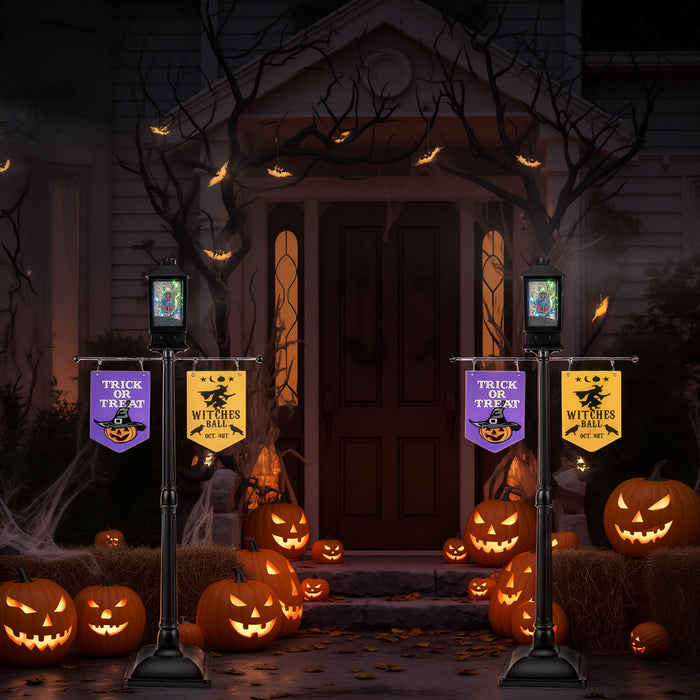 156 CM Halloween Lamp Post Sound-Activated Halloween Street Lamp-