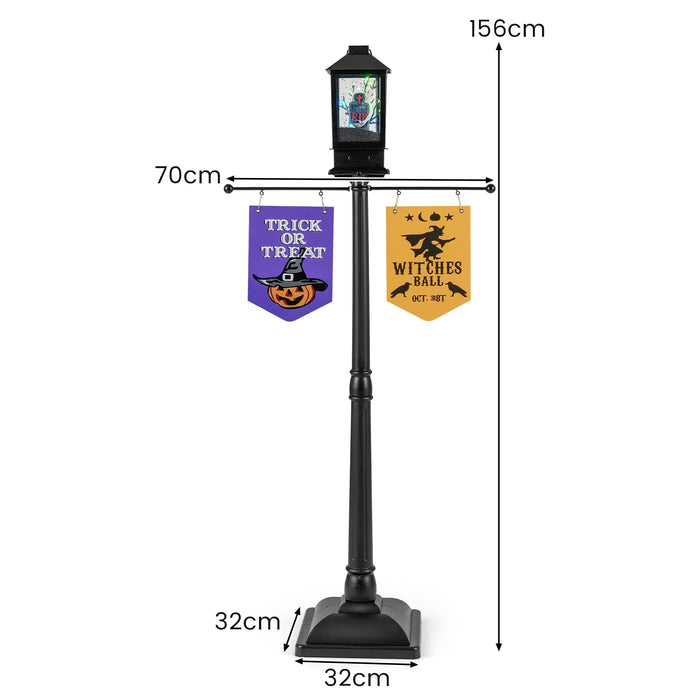 156 CM Halloween Lamp Post Sound-Activated Halloween Street Lamp-