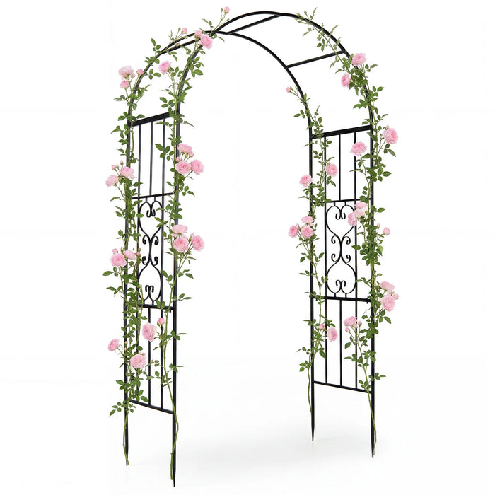 Heavy Duty Metal Garden Arch with Arched Top for Climbing Plants