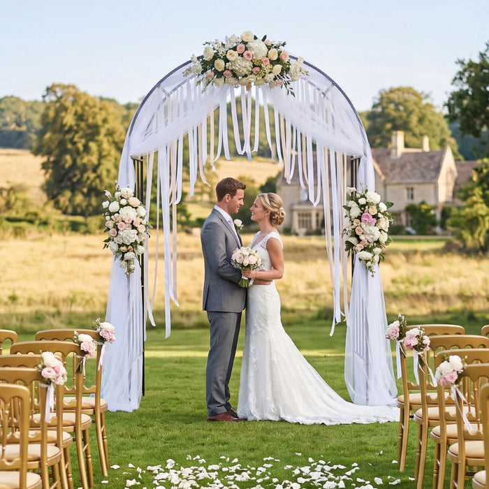 Heavy Duty Metal Garden Arch with Arched Top for Climbing Plants