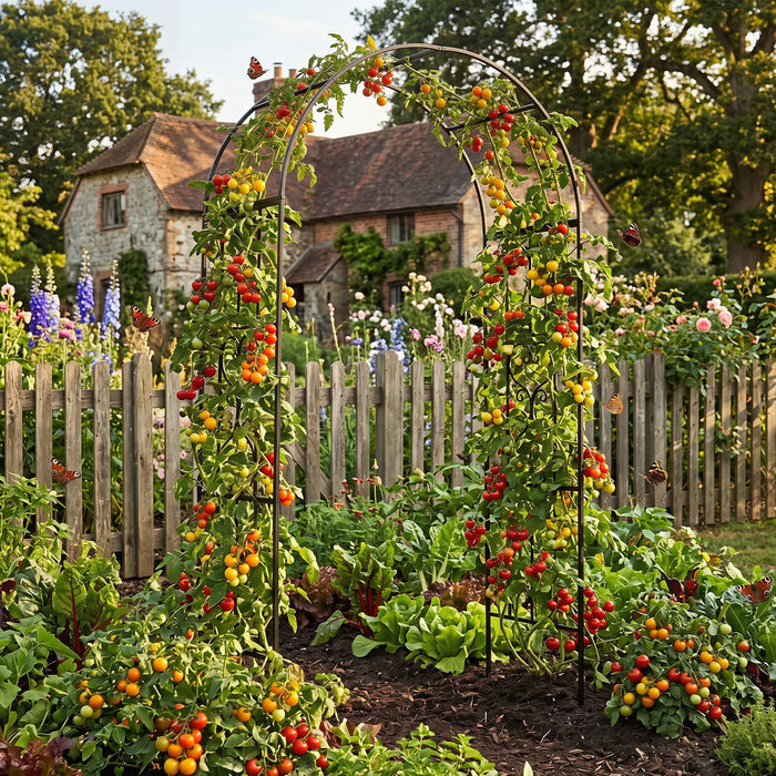 Heavy Duty Metal Garden Arch with Arched Top for Climbing Plants