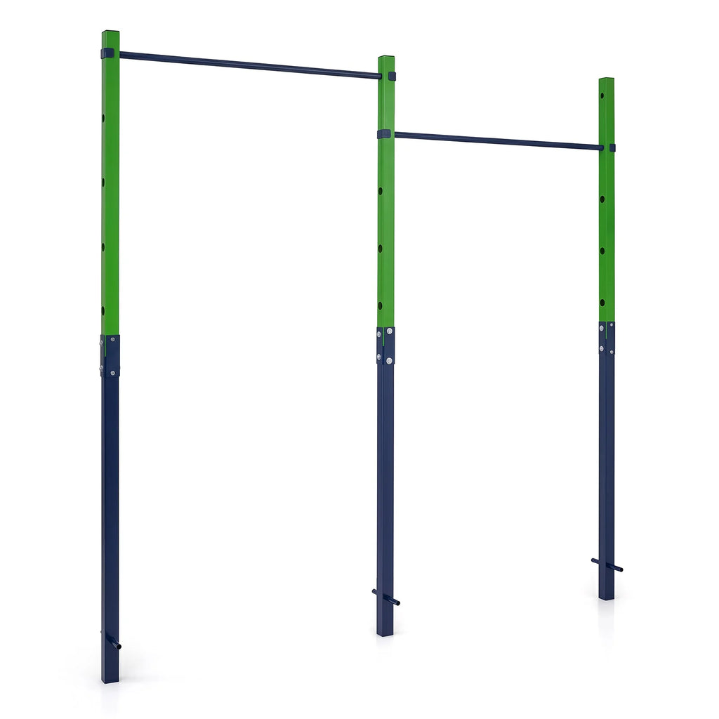 Heavy Duty Metal Pull Up Bar Station with 5 Adjustable Heights-Blue