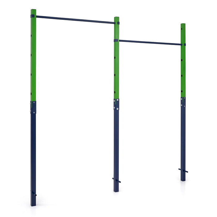 Heavy Duty Metal Pull Up Bar Station with 5 Adjustable Heights-Blue