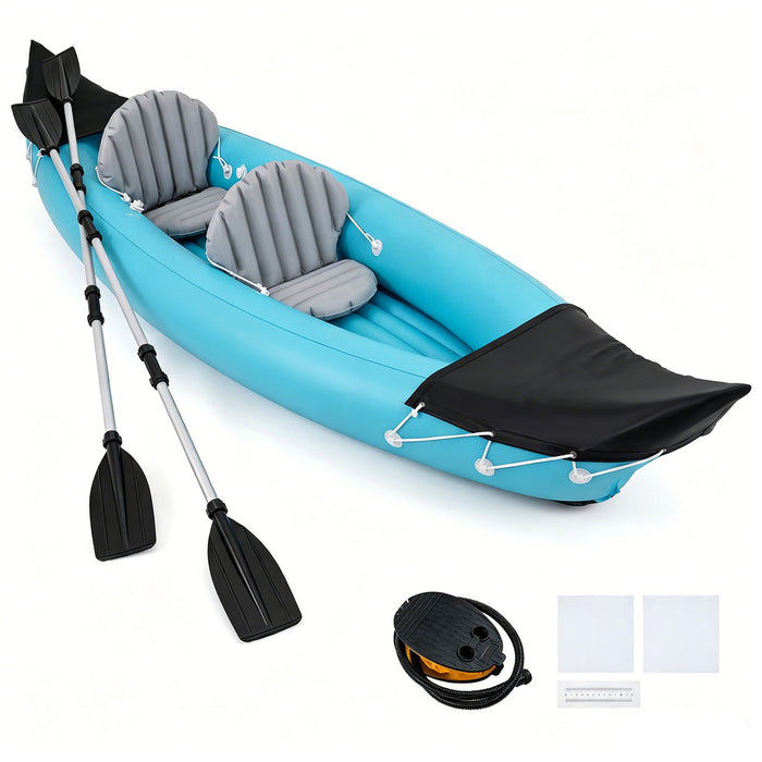 Heavy Duty Tandem Touring Kayak with Aluminum Paddles and Fin-