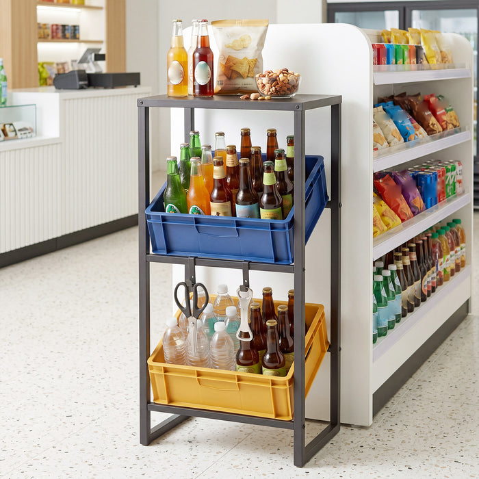 Heavy-duty Metal Storage Rack with Shelf for Beer-