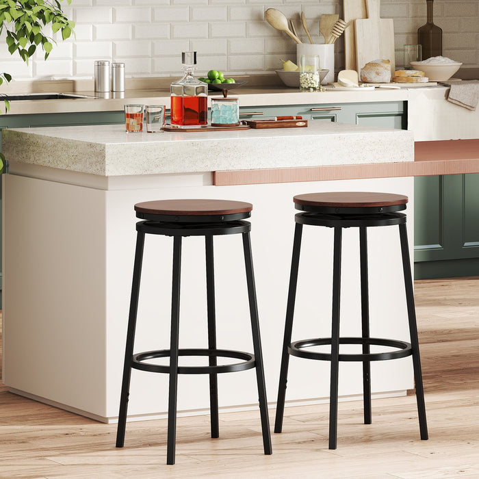 360° Swivel Bar Stools Set of 2 Height Adjustable Kitchen Stools for Kitchen Island-