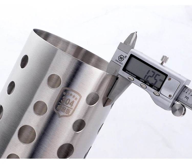 Stainless Steel Kitchen Utensil Holder – Drain Tube for Chopsticks, Spoons & Forks