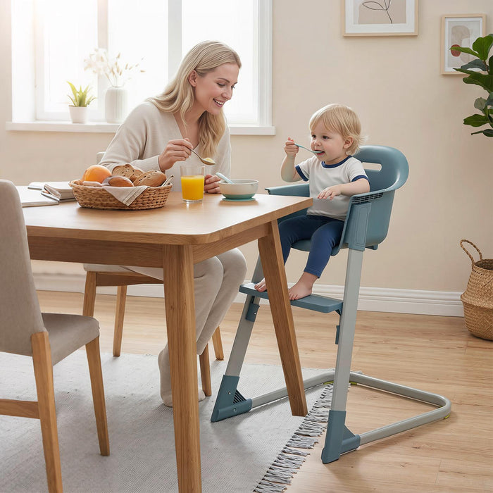 High Chair with Detachable Tray and Waterproof Cushion for 6-36 Months-
