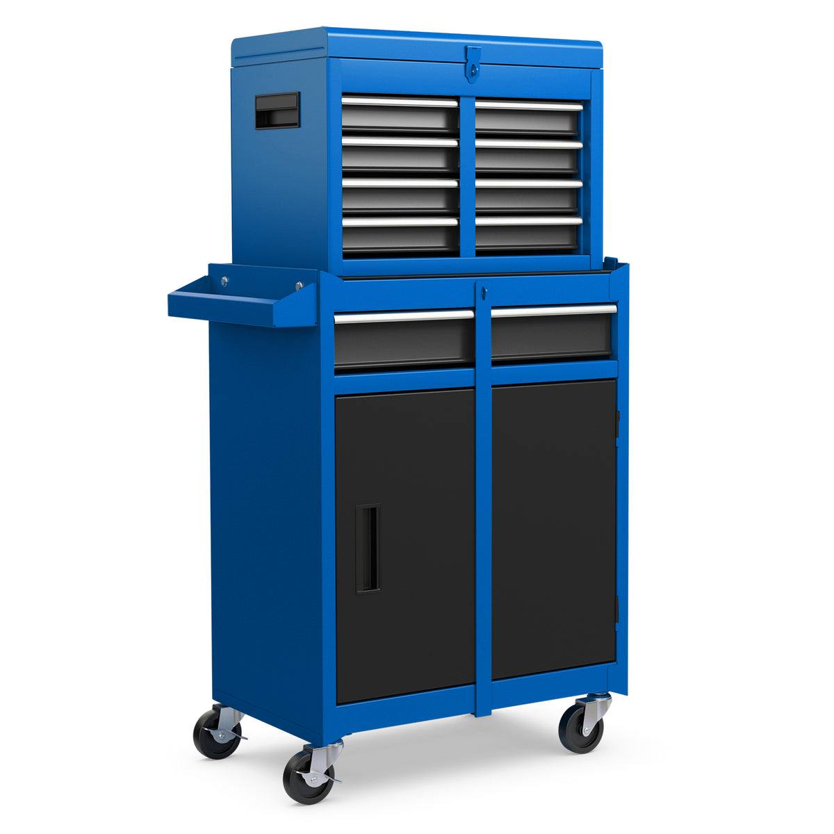 High Capacity Tool Storage Cabinet - Lockable Wheels, Ample Storage Space - Ideal for Craftsmen and Garage Workshops
