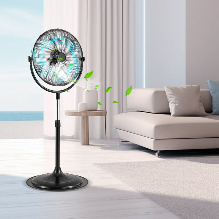 High Velocity Pedestal Fan Industrial Adjustable with 3 Speeds and 360° Tilt-
