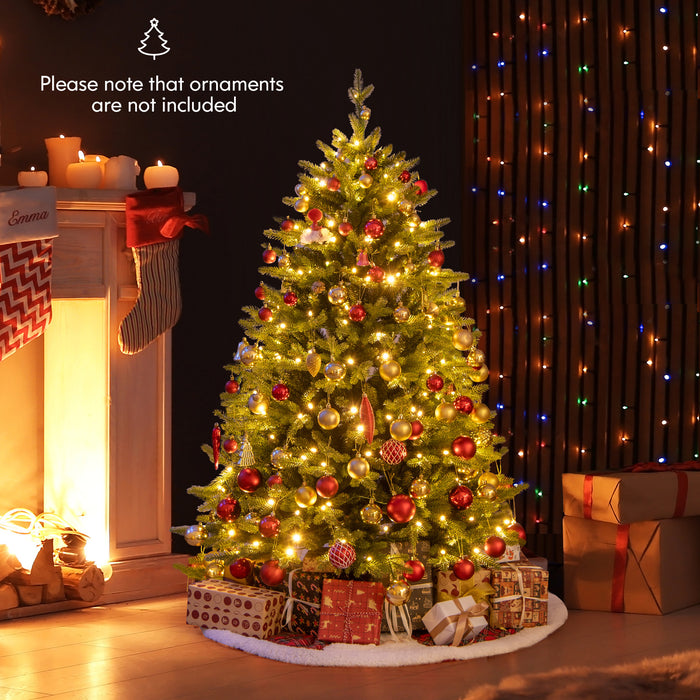 Hinged Christmas Tree with Branch Tips and LED Lights-S