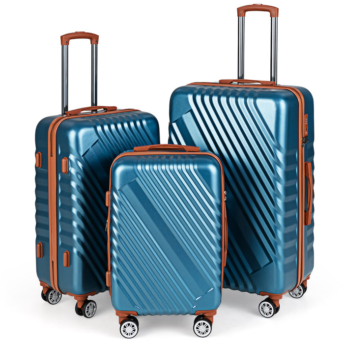 Large/Medium/Small Carry on Suitcase Sets with Premium Wheels and TSA Approved Lock-