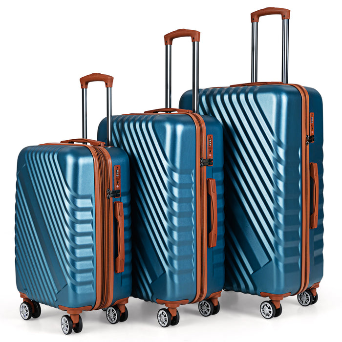 Large/Medium/Small Carry on Suitcase Sets with Premium Wheels and TSA Approved Lock-