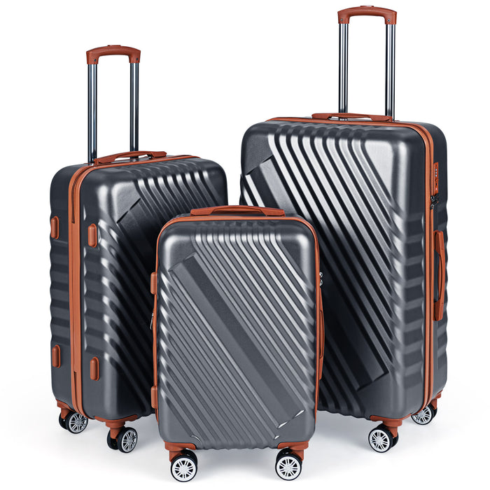 Large/Medium/Small Carry on Suitcase Sets with Premium Wheels and TSA Approved Lock-
