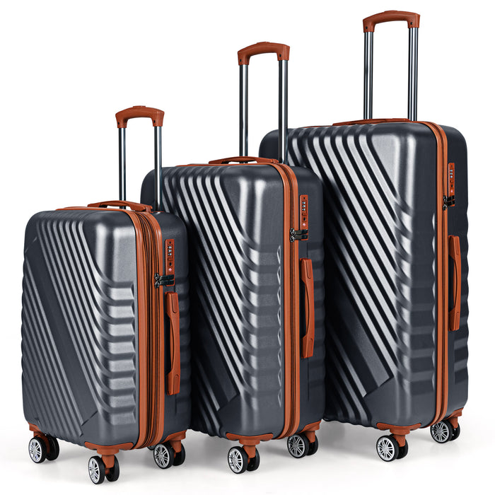 Large/Medium/Small Carry on Suitcase Sets with Premium Wheels and TSA Approved Lock-