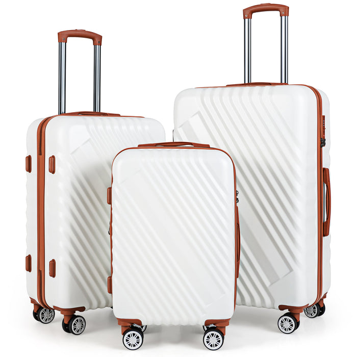 Large/Medium/Small Carry on Suitcase Sets with Premium Wheels and TSA Approved Lock-