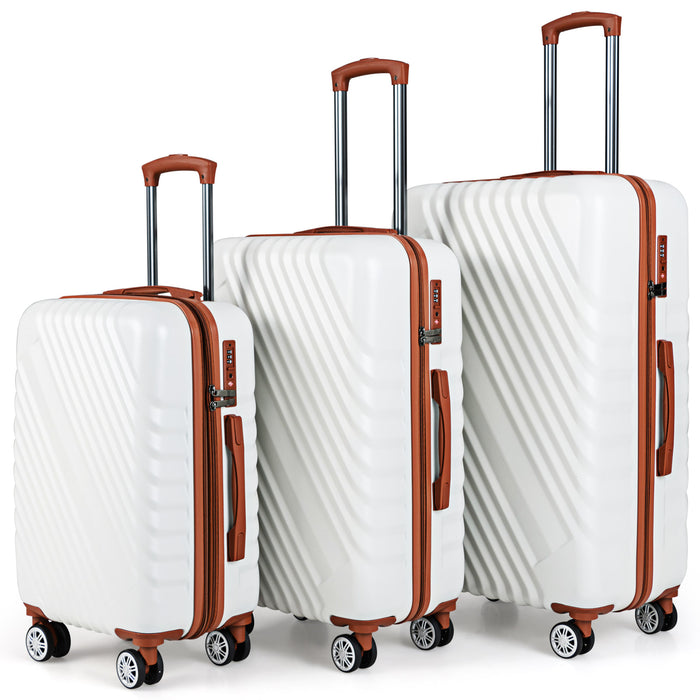 Large/Medium/Small Carry on Suitcase Sets with Premium Wheels and TSA Approved Lock-