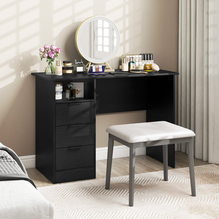 Office Desk with Built-in Power Outlet and 3 Storage Drawers - Ideal Workspace Solution for Home Office Environment - Perfect Solution for Cleaner, Organized Working Space