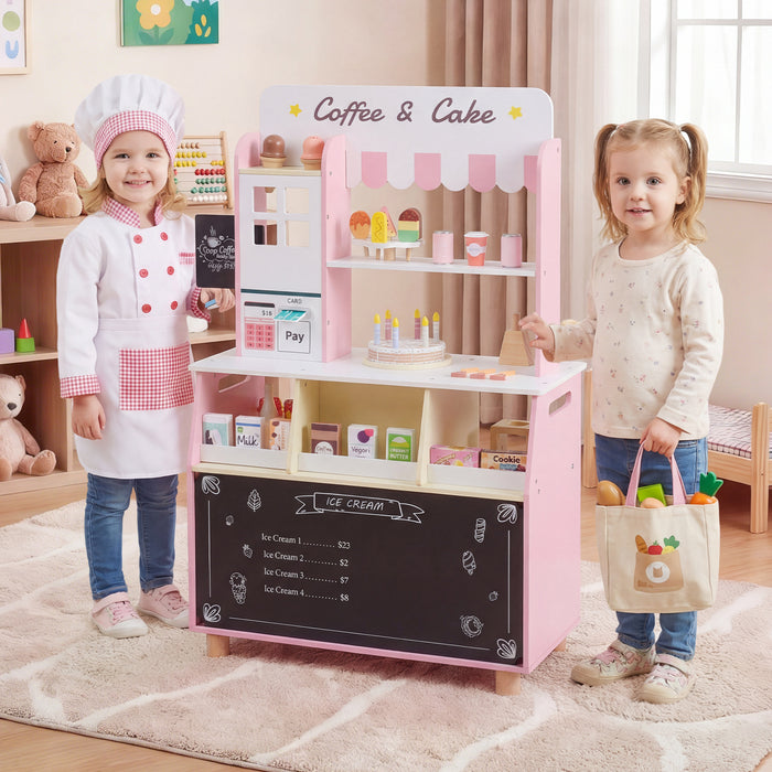 Honey Joy Kids Ice Cream Shop with 27 Accessories for Aged 3+-