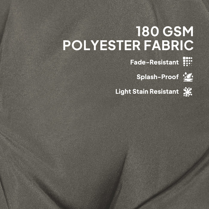 Outsunny Set of Four Padded Garden Seat Cushions - Light Grey