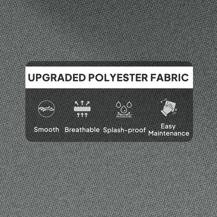 Outsunny Tufted Adirondack Chair Cushion, Thick Garden Seat Cushion Pad with Backrest, Rocking Chair Cushion with Ties for Outdoor and Indoor Use, Light Grey