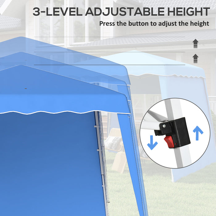 Outsunny 2.4 x 2.4m UV50+ Pop Up Gazebo - Blue