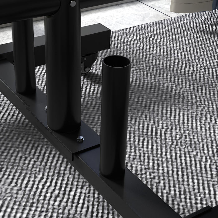 3 Tier Olympic Weight Plate Rack - Heavy-Duty Storage for 2-Inch Plates & Bars with Wheels and Clamps - Ideal for Home Gym Organization