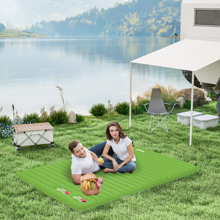 Outsunny 2 Person Camping Inflatable Mattress - Green