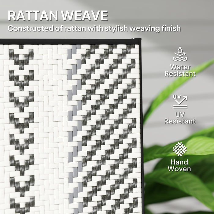 Outsunny Rattan Reclining Garden Chairs - Grey