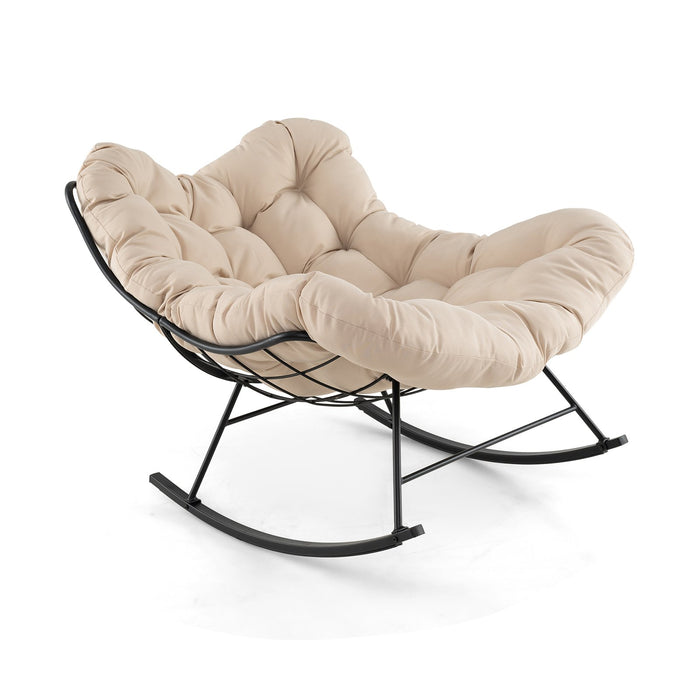 Indoor Outdoor Rocking Chair Oversized Egg Papasan Chair-