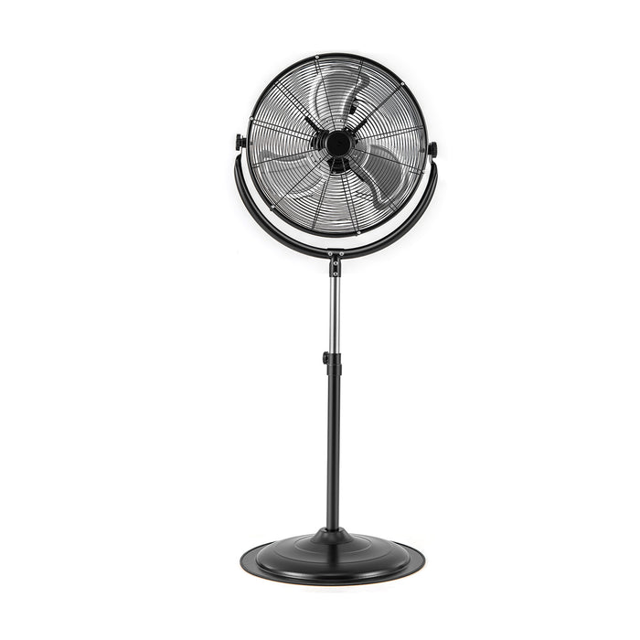 Industrial Oscillating Standing Fan with 3 Speeds 360° Tilt and Adjustable Height-