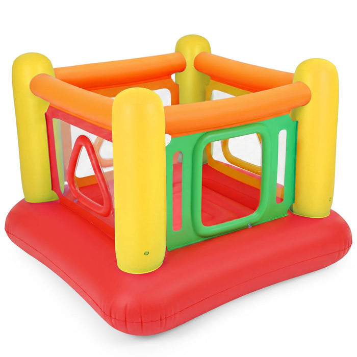 Inflatable Bounce House for Kids with Transparent Side Walls and Square/Triangle Openings-