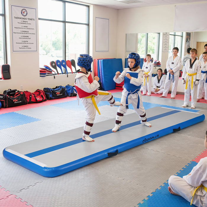 Inflatable Gymnastic Mat Portable Tumbling Mat with Electric Air Pump-