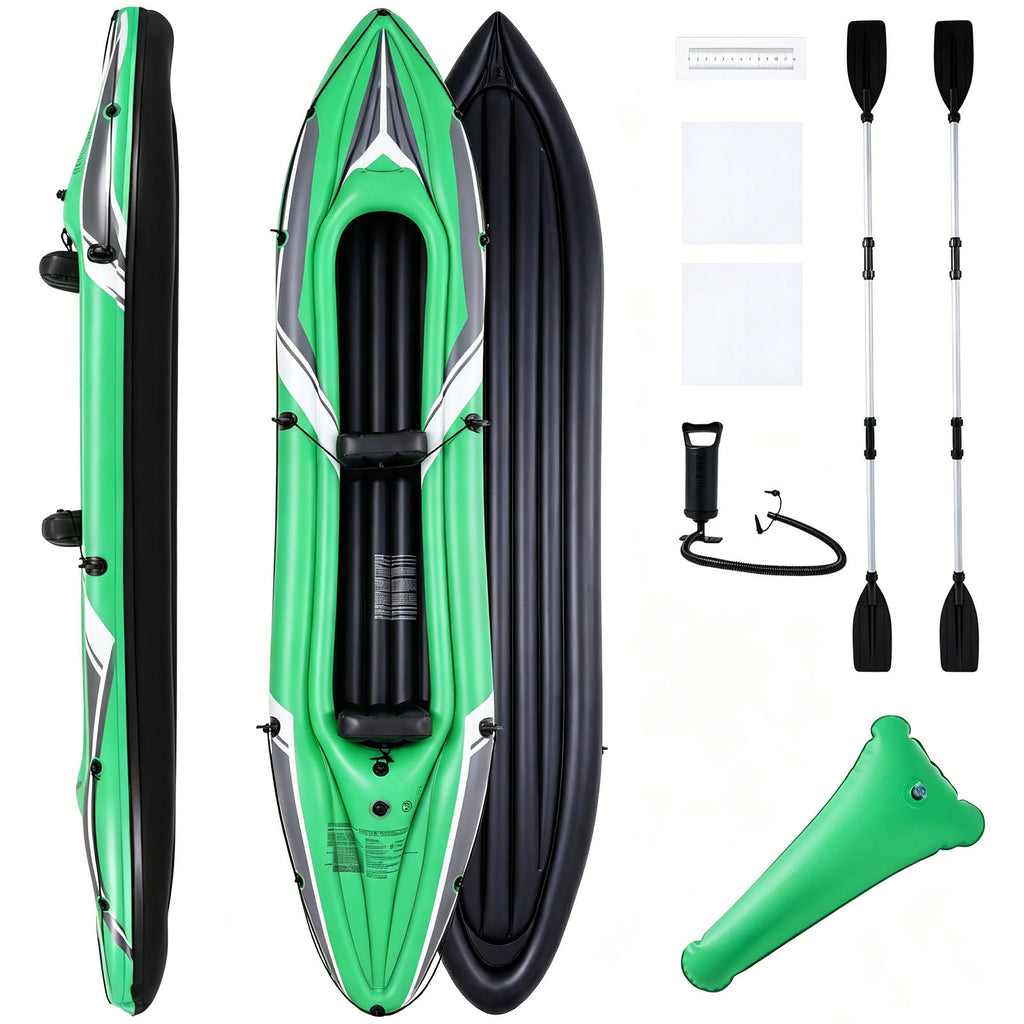 Inflatable Kayak 2 Person with Aluminum Paddles and Hand Pump-